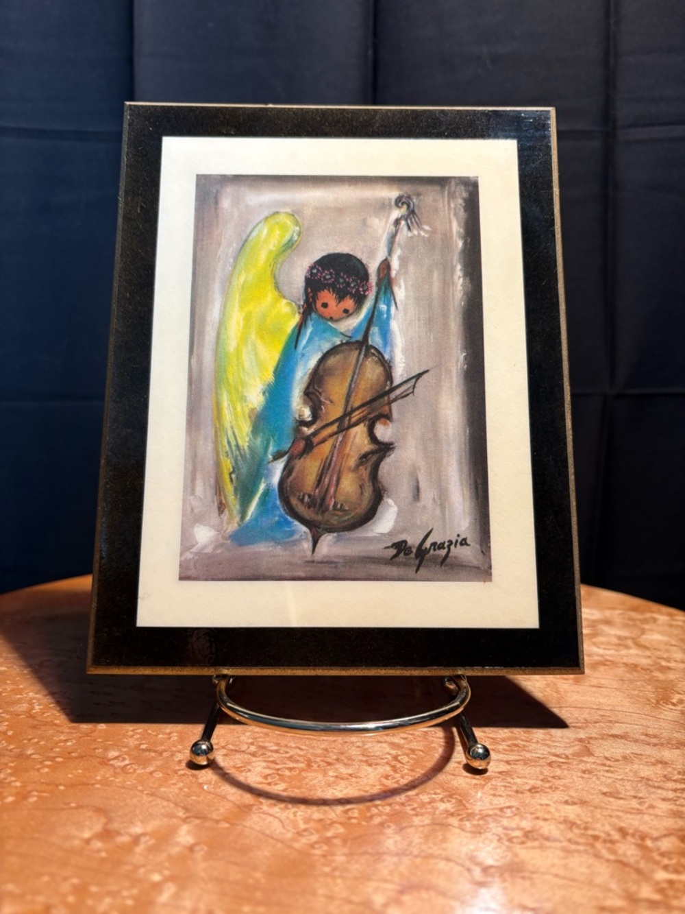 VTG Ted DeGrazia "Angel Music" Love Plaque - MCM Southwest Art
